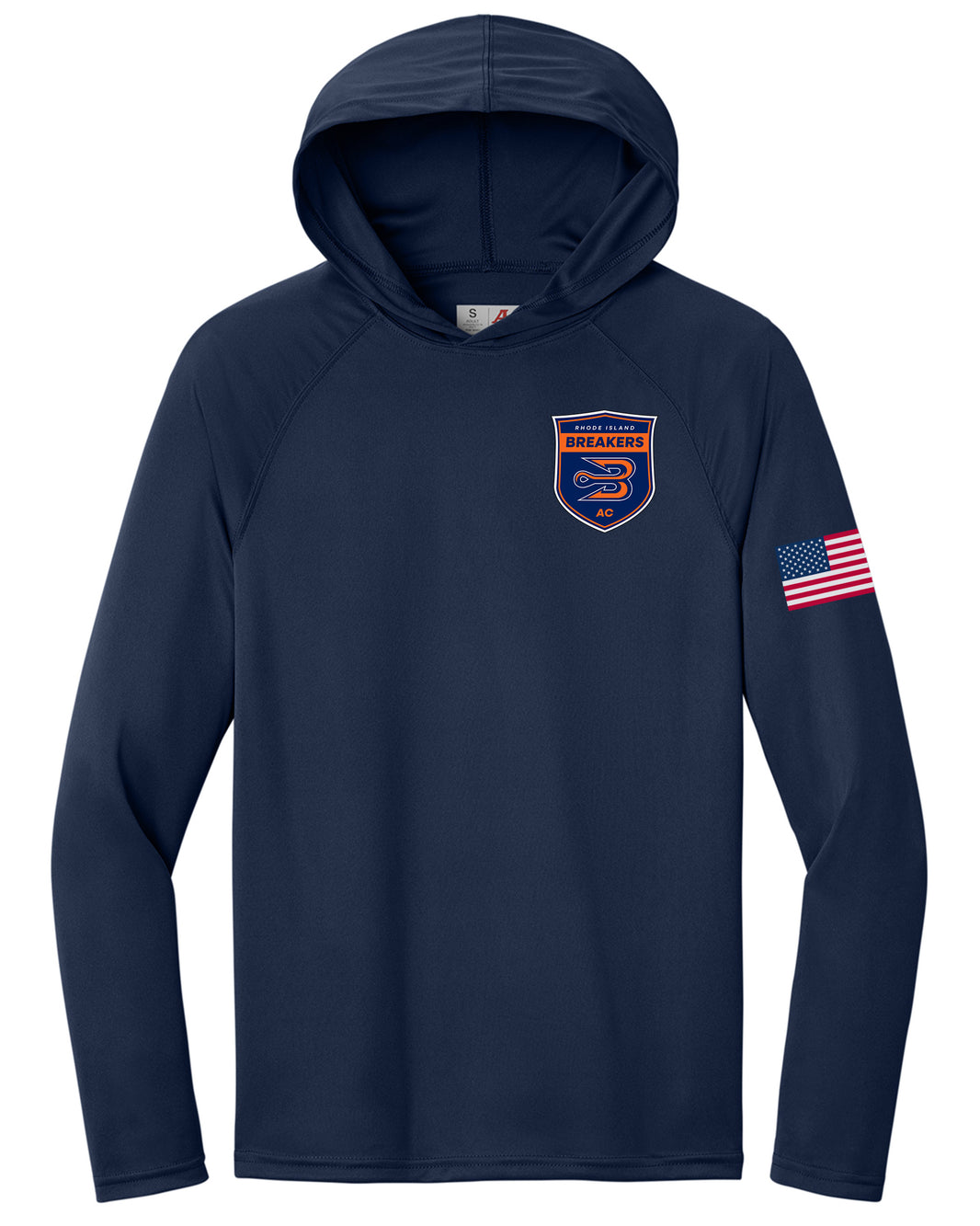 RI Breakers AC Navy Performance Hooded Fishing Shirt