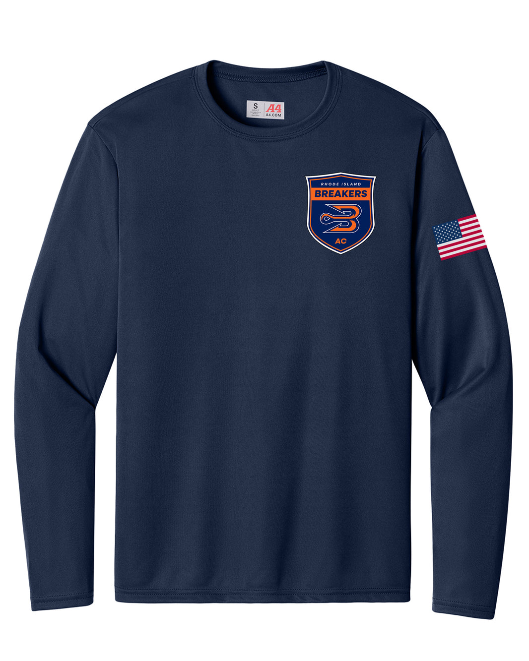 RI Breakers AC Navy Performance Long Sleeve